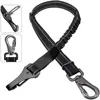Dog Seat Belt Leashes 3-in-1 Car Harness for Dogs Adjustable Safety Seatbelt to Cars Nylon Reflective Bungee Fabric Tether with Clip Hook Latch & Buckle Swivel Carabiner