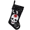 Fournitures de fête d'halloween classiques, chaussettes de décoration, crâne fantôme imprimé, sac cadeau pendentif, décorations de scène d'horreur, nouvelle collection