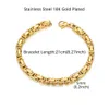 Trendy Chain Men Bracelet Punk Gold Color Bangle 5mm breedte Byzantine Link S For Women Sieraden Braslet 20215254781