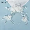 Pettine per capelli fiore fatto a mano Miallo per accessori da donna Spille per capelli color argento Gioielli per capelli da sposa Copricapo da sposa