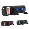 4 in 1 auto sigarettenaansteker digitale voltmeter dubbele USB Power Charger 12V Socket stofdichte waterdichte waterdichte met rocker -schakelaar