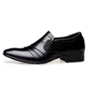 Luxo PU couro moda homens vestido de negócios mocassins apontadores preto sapatos preto oxford respirável sapatos de casamento formal