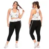Mulheres Plus Size Yoga Terno Sportswear Gym Esporte Conjuntos Sports Sportsuits para Feminino Grande Tracksuit Tacking Wear 210813