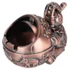 ing tillbehör Zinc Alloy Windproof Ashtray Innovativ Elephant Styling Präglade ornament för Home El Office Använd 210724