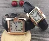 Mode Liebhaber Armbanduhr für Frauen Männer Square Luxus Ladies Watchs Casual Uhr