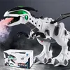 QWZ Duże zabawki dinozaurów dla dzieci Biały Spray Elektryczny Robot Zwierząt Model Mechaniczne Pierosaury Dla Dzieci Prezent 220107