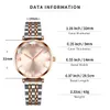 CIVO Luxo Cristal Relógio Mulheres Impermeável Rose Gold Steel Strap Ladies Wrist Watches Top Marca Pulseira Relógio Relogio Feminino 210310