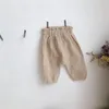 Pantalon printemps automne né bébé pantalon pour garçons filles vêtements Pp doux coton lin Costume enfant en bas âge