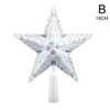 Weihnachtsdekorationen Stern Baum Topper Led Top Schneeflocke Urlaub Ornament Dekor Hängende Weihnachtsparty T4t5