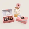 StoBag 10pcs coeur transparent fenêtre bonbons chocolat coffrets cadeaux bricolage à la main boîte à savon gâteau décoration fournitures fête de mariage 210602