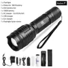 Shustar Powerful LED flashlight XML-T6/L2 8000 Lumens torch 5 lighting modes zoom flashlight Camping light with 18650 battery