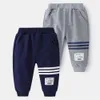 Mudkingdom Boys Jogger Sweatpants Spring Autumn Knitted Striped Elastic Waist Casual Long-Pants 210615