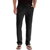 mens slim fit calças de linho