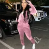 Wlwxr Streetwear 2 Två Piece Set Kvinnor Outfits Långärmad Top Bodycon ActiveWear Ladies Jogging TrackSuit Matching Set Kvinna Y0625