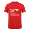 Büro Burpee Definition T-shirt Lustiges Geburtstagsgeschenk für Männer Streetwear Lose Baumwolle T-Shirt Crossfit Workout Kleidung 210629