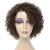 3 tons ombre crépus bouclés perruques de cheveux humains pour les femmes noires brun blond P4/27/30 pixie bob coiffure afro-américaine sans colle 150% densité mode nouvelle arrivée