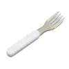 2021 nuovo set di posate per bambini a sublimazione bianco bianco fai da te forchetta coltello cucchiaio posate per adulti in acciaio inossidabile stoviglie per bambini portatili