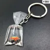 Mode Creative Koi Fish Goldfish Water Bag Dangle Sleutelhanger Schattige Handgemaakte Dames Sieraden G1019