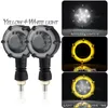 Éclairage 2pcs LED Moto Clignotants Rond Mode Rotatif Ampoule Lampe de Direction Modifiée Accessoires Moto Clignotant Lumière