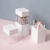 Förvaringslådor Bins Dammsäker Makeup Borsthållare Kosmetika Box Desktop Pen Läppstift Skönhet Ögonbryn Penna Container Hem Organizer