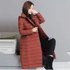 Winter Parker Coat Kvinnlig lång sektion Koreansk version av självodling Hooded jacka M-3XL med varma kläder LR297 210531