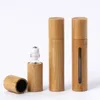 3ml/5ml/10ml Natural Bamboo Wood Roller Bottle Stainless Roll On Ball Essential Oil Perfume Fragrance