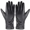 Sports Gloves Fashion Women Lady Soft Leather Motorcycle Winter Outdoor Windproof Warm Mitten Xmas Gift Black Ropa Mujer