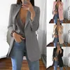 Kadınlar Suits Blazers Calofe Moda Kadınlar Günlük Ceket 2021 Down Down-Down yaka Uzun Kollu Kat Sonbahar Lady Solid Giyim Femme Blazer Sli