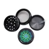 New 50mm metal grinder for tobacco black sunflower pattern aluminum alloy smoking accessaries