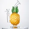 Einzigartige Ananas-Glasbong Shisha Recycler 5 mm dicker Bubbler Wasserpfeifen Bohrinseln Dab Rig 7-Zoll-Rauchzubehör Bongs mit Trichterschale Grün Gelbes Rohr WP2194