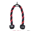 Accessoires de gymnastique de fitness Biceps tirant la corde après l'entraînement sous pression Triceps Câble porteur à double extrémité Rands Line Pull Down Heavy Duty Double End Nylon