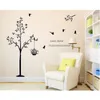 165 * 150 cm (65 * 59 polegadas) Árvore preta Decalques de parede de vinil de vinil para sala de estar / quarto adesivos de parede decoração de casa wallpapers 210308