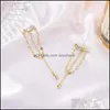 Brincos de lustres de candelabro J￳ias Mulheres Mulheres de Five-Pointed Diamond Tassel Tassel Ear gota de liga europ￩ia Business Wind Gold Aessories inteiro