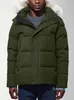 Designer-Top Brand Big Wolf Fur Men's Down Parka Winter Jacket Arctic Navy Black Green Red Bluzy Zewnątrz Wysyłka