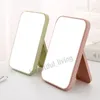 Desktop Folding Portable Makeup Mirror Student Dormitory Desktop Small Solid Color Plastic Mirrors wzg TB20008181643