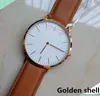 Draag Originele doos 3A Hoogste kwaliteit Heren Watch 40mm Women 36mm Wellington's Fashion lederen riemband Quartz Designer194A