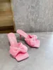 Горячая распродажа - идеальный летний бренд растяжки махровые ткани сандалии сандалии женские каблуки женские тапочки для каблуки на лук пляжные слайды