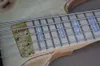 Fábrica Outlet-5 Cordas Pescoço-Thru-Thru-Body Ash Bass Guitar com maple fretboard, logotipo / cor pode ser personalizado