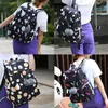 Bolsas de escola USB Backpack Moda feminina para meninas Bola de pelúcia preta Bola escolar Blossom Decoration236W