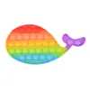 Rainbow Bubble Fidget Сенсорная декомпрессионная игрушка Аутизм Особое нуждающиеся Стресс Возвратные Игрушки Взрослые Дети Смешные Антистресс с OPP Сумки Оптом