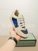 Screener en détresse Sneaker Italie Luxurys Designers Chaussure Bleu et Rouge Web Femmes Hommes Chaussures Casual gglies