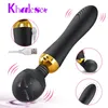 KHALESEX Magic Wand Wibrator Big Heads AV Ciała Massager G Spot Claiis Stymulator Dorosłych Sex Zabawki Dla Kobiet Kobiet Masturbator 210311