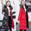 Giacca invernale da donna su due lati con cappotto caldo imbottito lungo in pelliccia Parka 211216