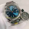 2 cor na caixa original n fábrica 904l aço 116400GV Relógios mens 40mm ETA 2813 Movimento Blue Green Black Dial 116400 Noobf Autom2973