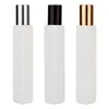 Gold Silver Spray Atomizer Perfume Vials 25pcs 10ml Empty Black White Square Glass Steel Bead Roller Refillable Roll on Bottle