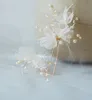 Hair Jewelryhair Jewelryyarn Flower Pins Clipes de noiva P￩rolas J￳ias de casamento Peda