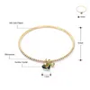 Neoglory Austria Crystal Rhinestone Shining Bangle Love Heart Design Light Yellow Gold Color for Lady Bracelet Sale Romantic Q0717