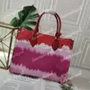 Luxurys designers stora totes shoppingkassar 35cm 41cm blomma kvinnlig handväska 6 färger hög qulity äkta läder hink fullfärg cross stor logotyp mode väska