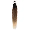 Profondo onda torsione all'uncinetto capelli naturale sintetico afro ombre intrecciata estensioni dei capelli