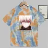 Unisex Tokyo Ghoul Short Sleeve O-neck Loose and Fit Print Tie Dye AnimeT-shirt Y0809